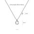 Solid 925 Sterling Silver Initial Crystal Personalised Alphabet Letter Necklace Silver